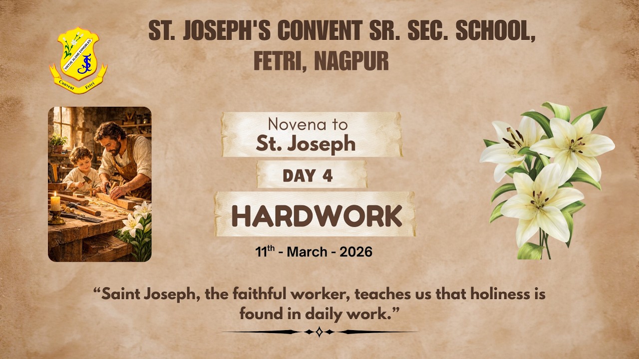 Novena to St. Joseph | Day 4 | Virtue Hard work |  By Grade 8 | 2026