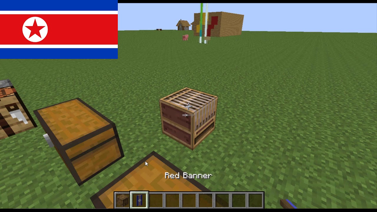 Minecraft Flag Banner Tutorial: Democratic People's Republic of Korea - SRPFC