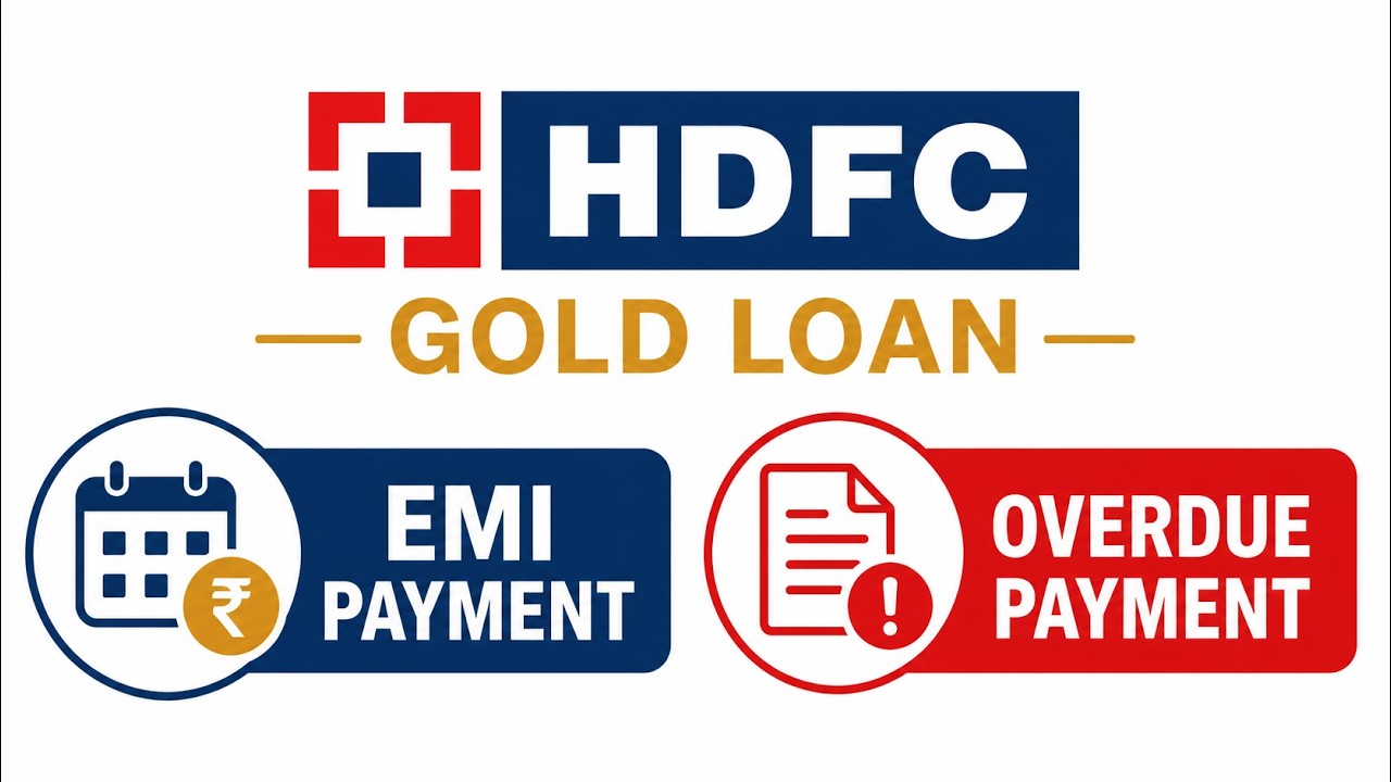 HDFC gold loan ki emi kaise bhare | hdfc gold loan overdue payment | gold loan emi payment
