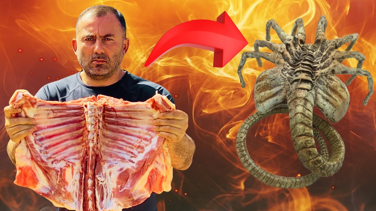 MEATLOAF from a strange animal! 👽🥩 Cooking outdoors over a fire | Alien meat | GEORGY KAVKAZ