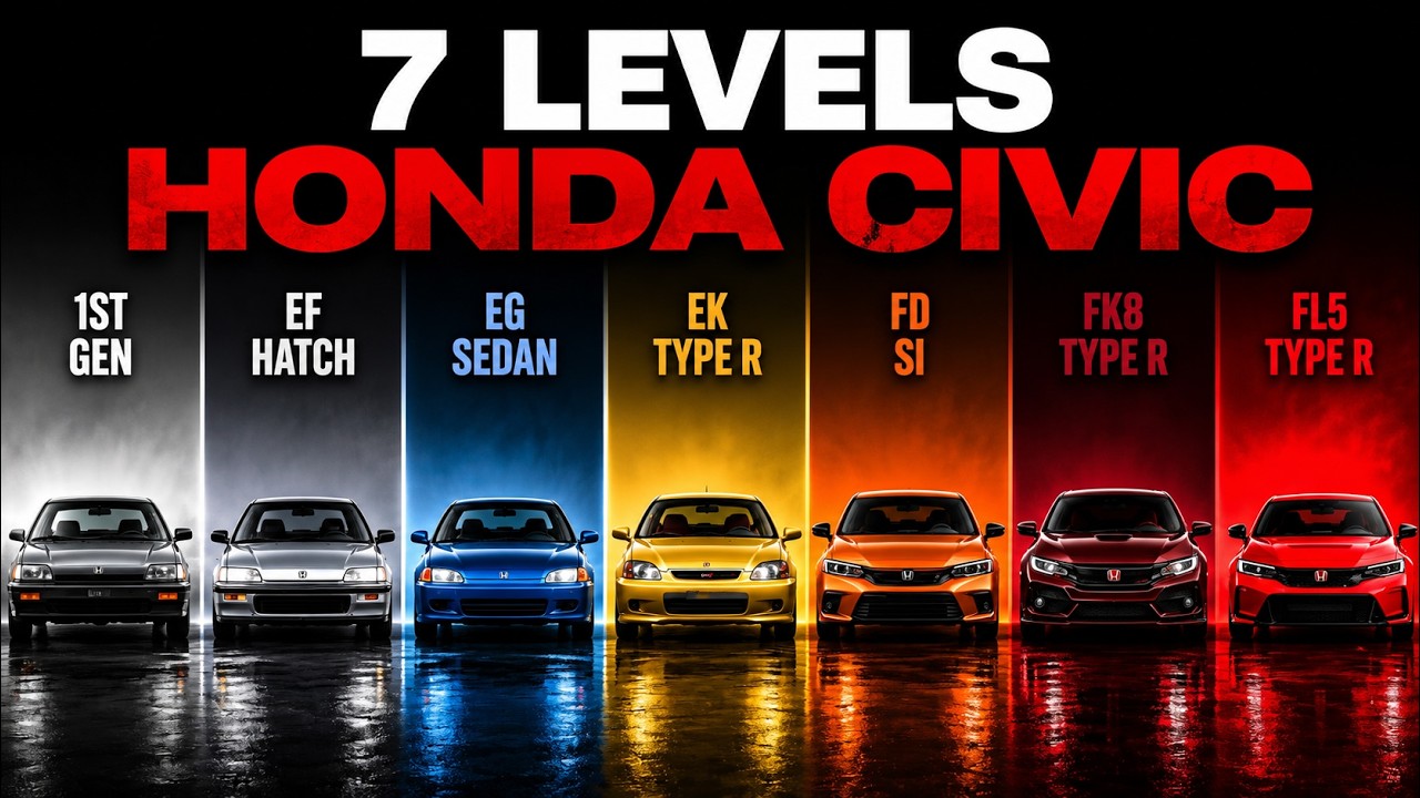 7 Levels of Honda Civic Explained in 10 Minutes 🚗