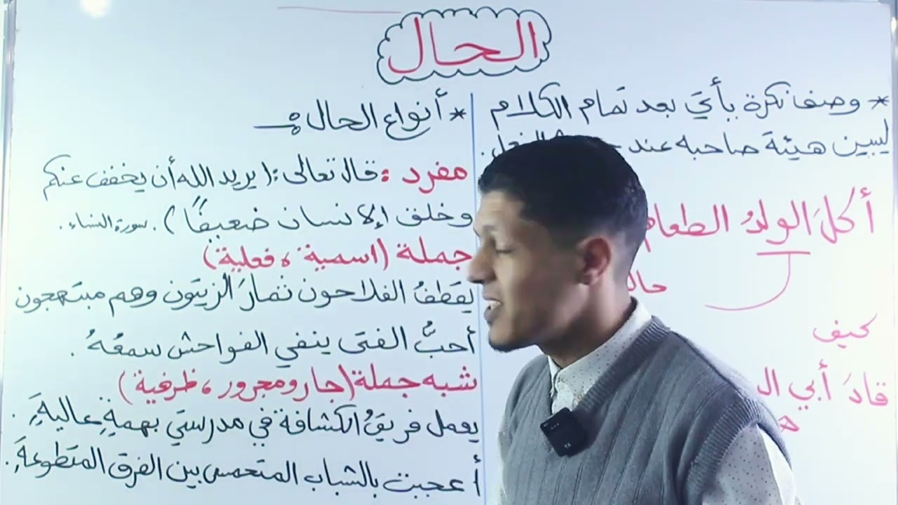 شرح درس الحال للصف العاشر في ثلاث دقائق