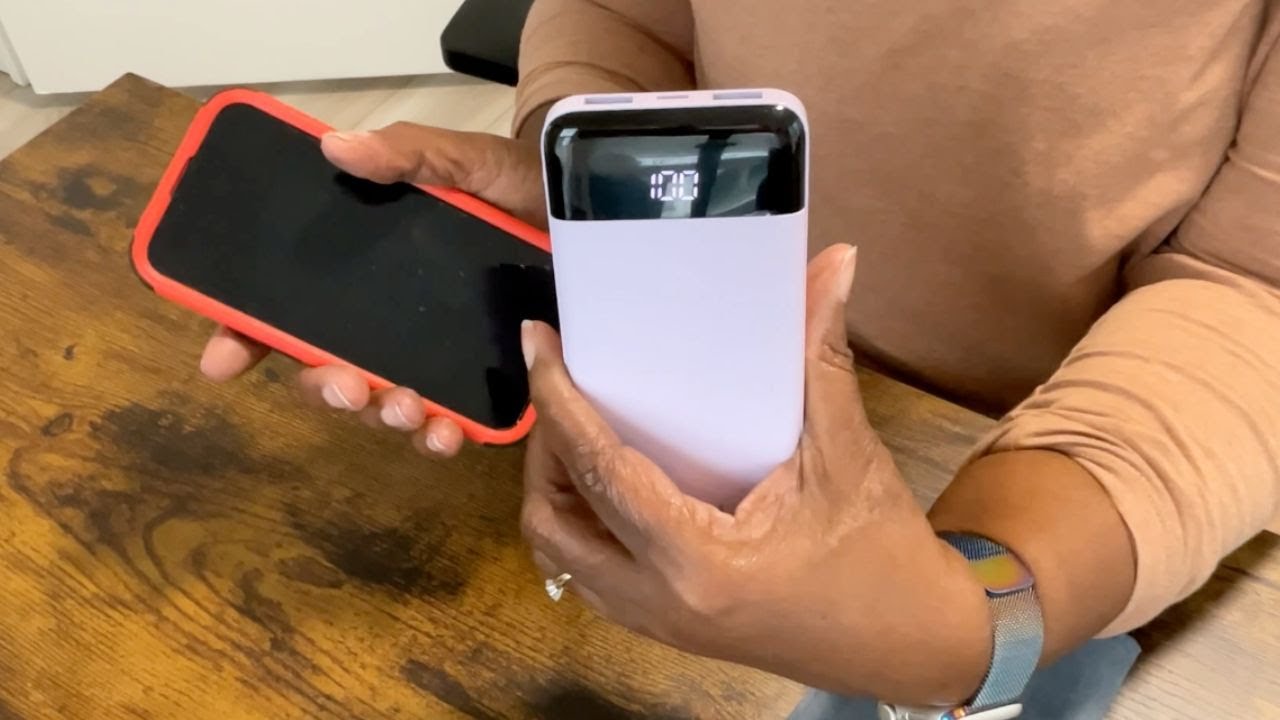 Charmast Portable Charger with Built in Cables, Power Bank with Cords Wires, Slim 10000mAh Travel