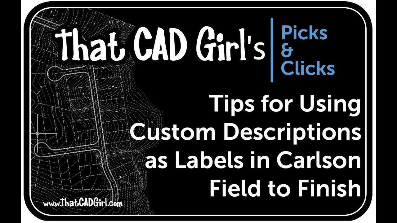 Tips for Using Custom Descriptions as Labels in Carlson Field to Finish