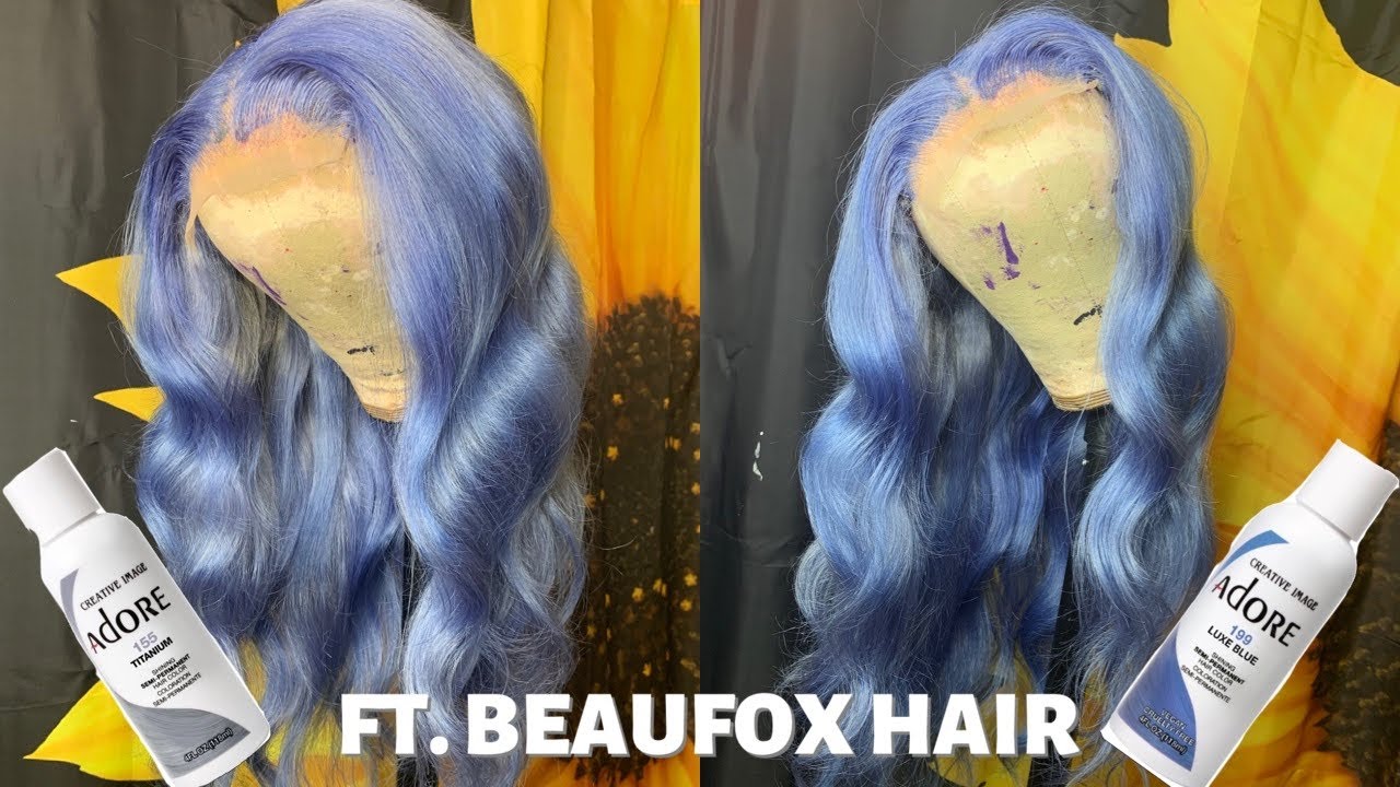 WATCH ME WORK: GREY/BLUE HAIR USING WATER COLOR METHOD ft. Beaufox Hair ❤️
