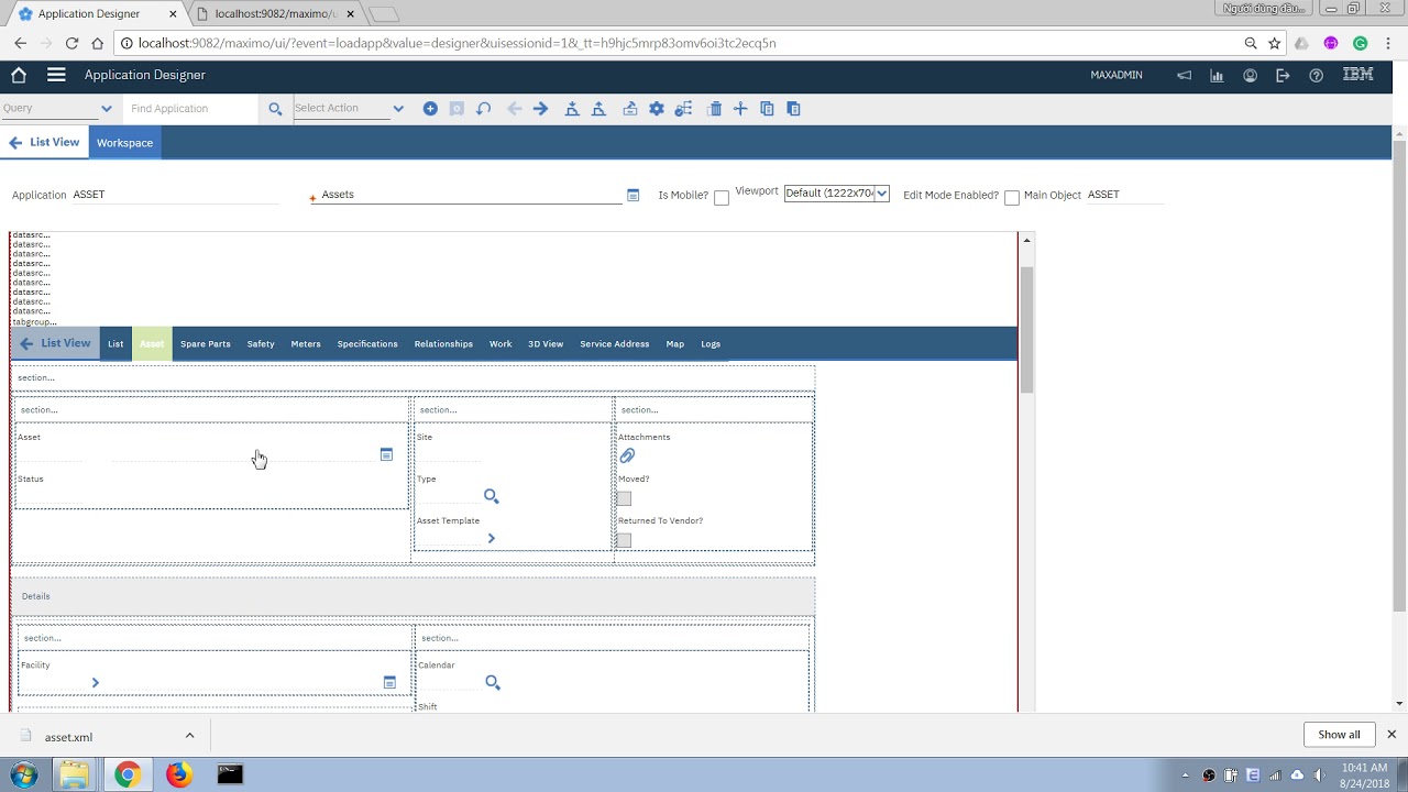Maximo Configuration Basics - 01 - Add a field to an App using Application Designer