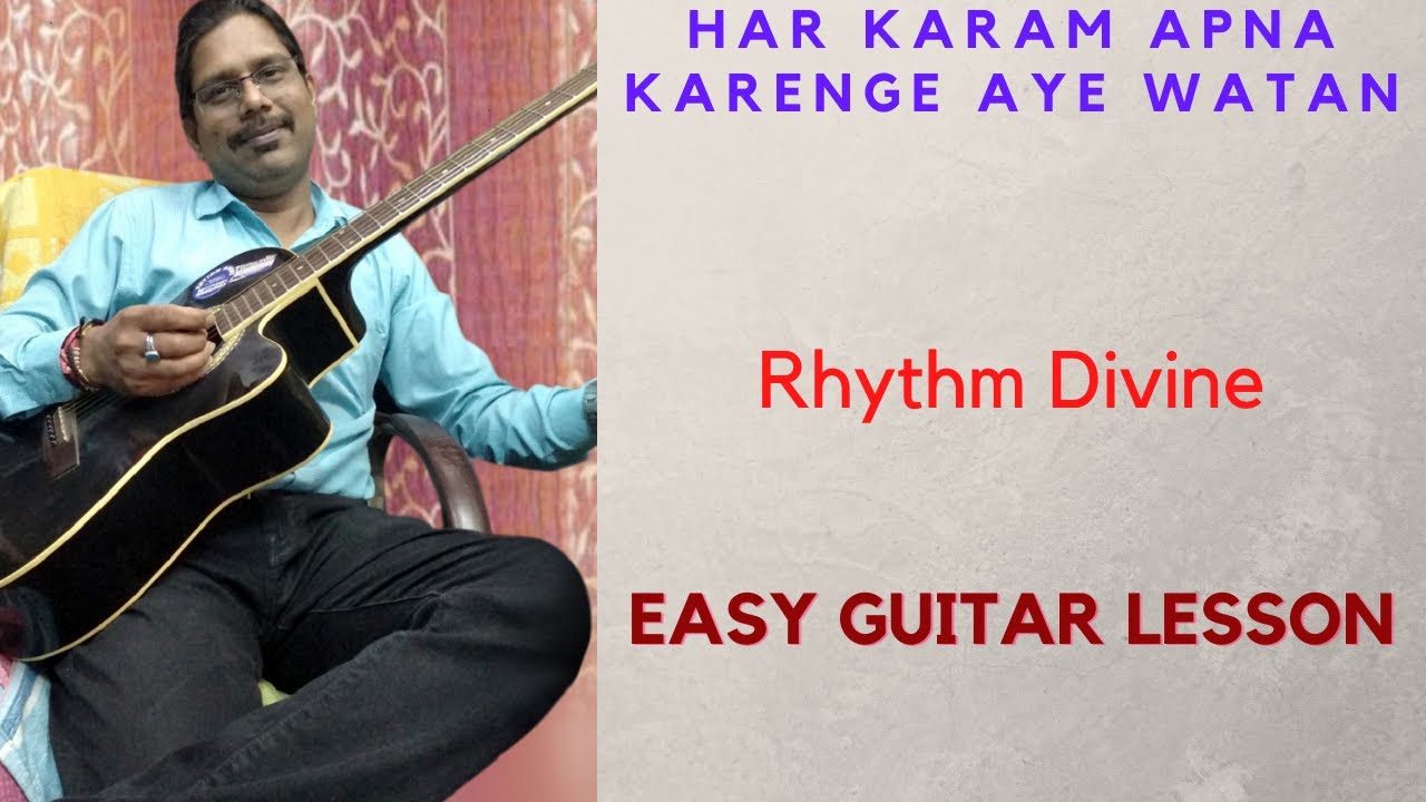 Har Karam Apna Karenge Full Guitar Lesson || Karma Song Theme Guitar Instrumental Easy Tab Lesson ||