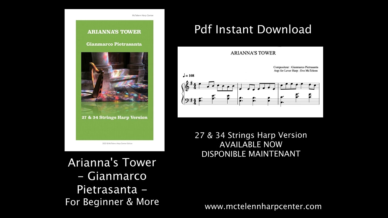 Arianna's Tower/Gianmarco Pietrasanta - 27/34 Cordes - Niveau débutant | Apprendre La Harpe Celtique