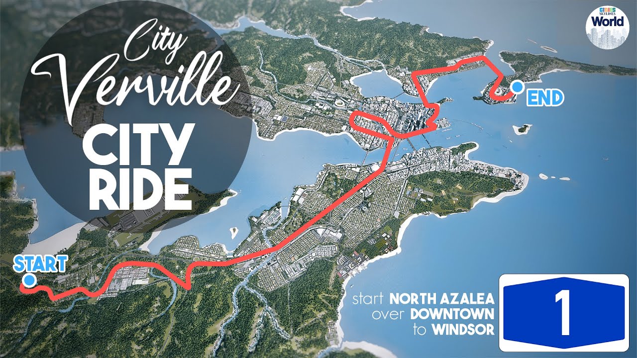 From Suburbs to Downtown | 🚙 First Person City Drive Through My Best City So Far! | Cities: Skylines