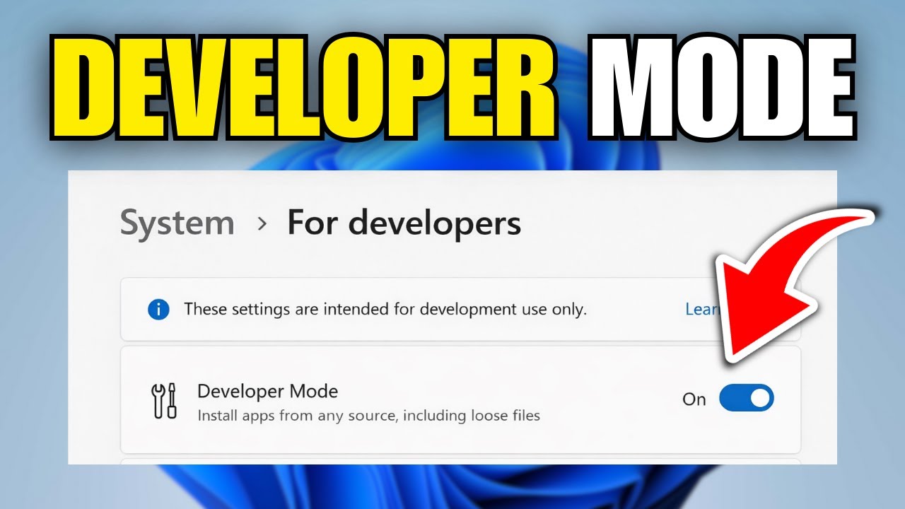 How To Turn On Developer Mode In Windows 11