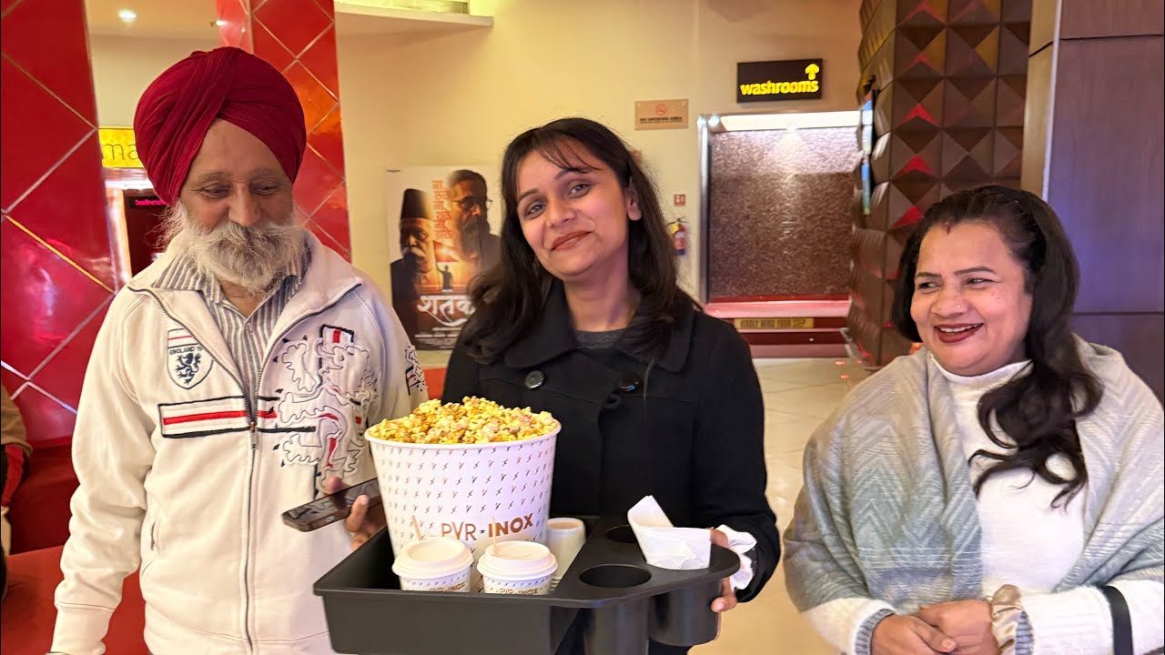 Bebe Bapu जी के साथ movie देखी ❤️ ॥ best day out 🥹 #greeshbhatt #familyvlogs 