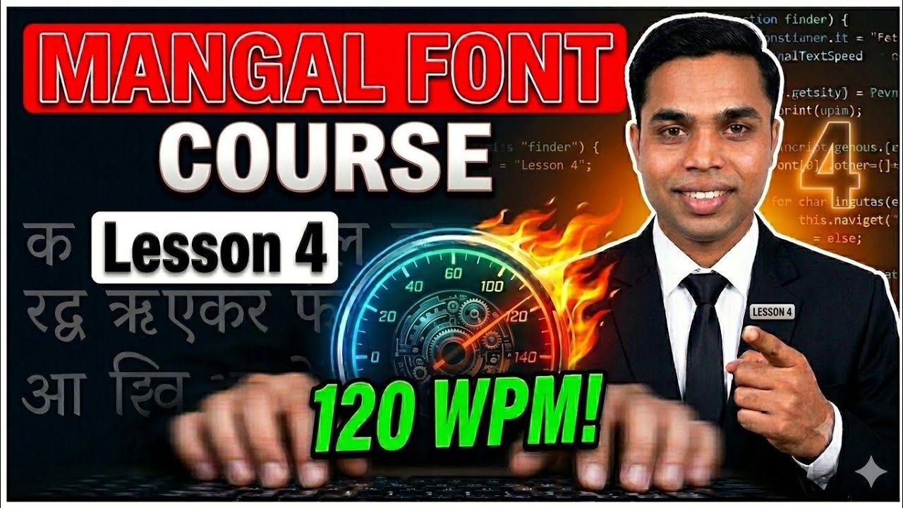 Mangal Font Typing Course Lesson 4 By mukesh sir @technicalmukeshrajtech