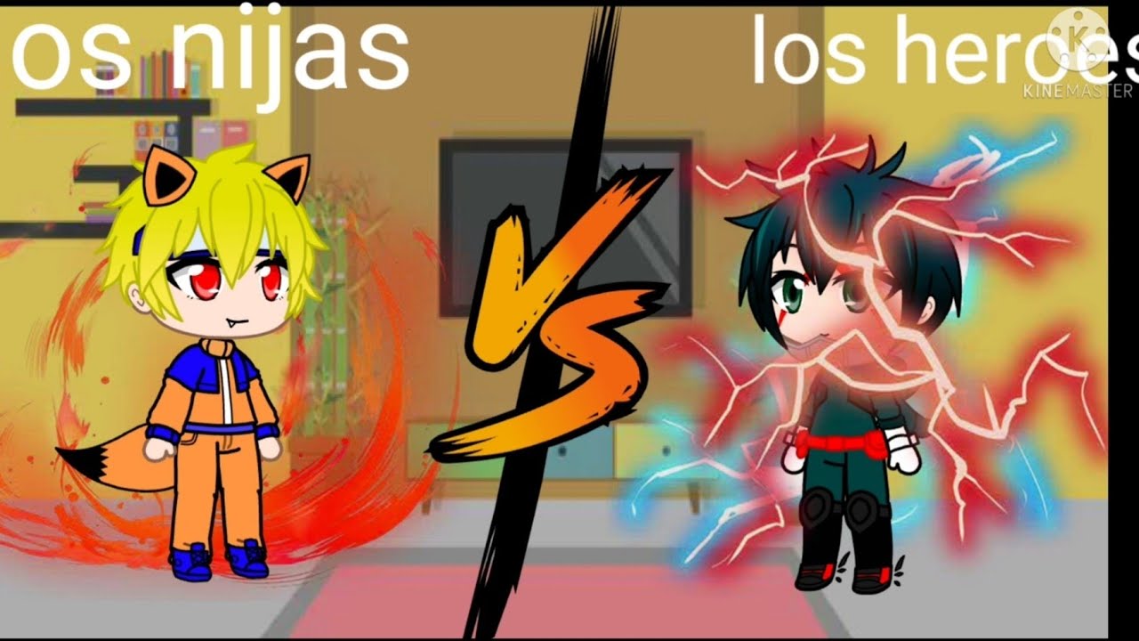 bnha y naruto reaccionan a los nijas vs los heroes rap parte 1