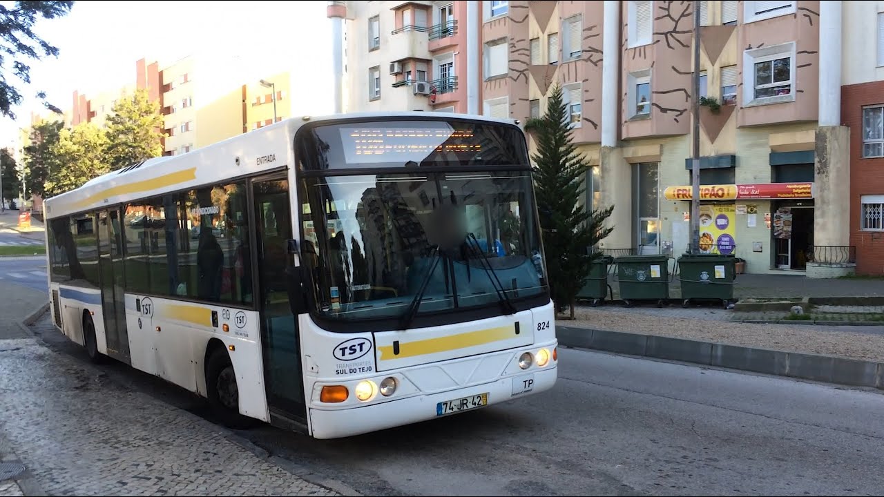 TST Transportes Sul Tejo - DAF SB200 Wrightbus Commander - Bus 824 - Carreira/Line 106 [1440p]