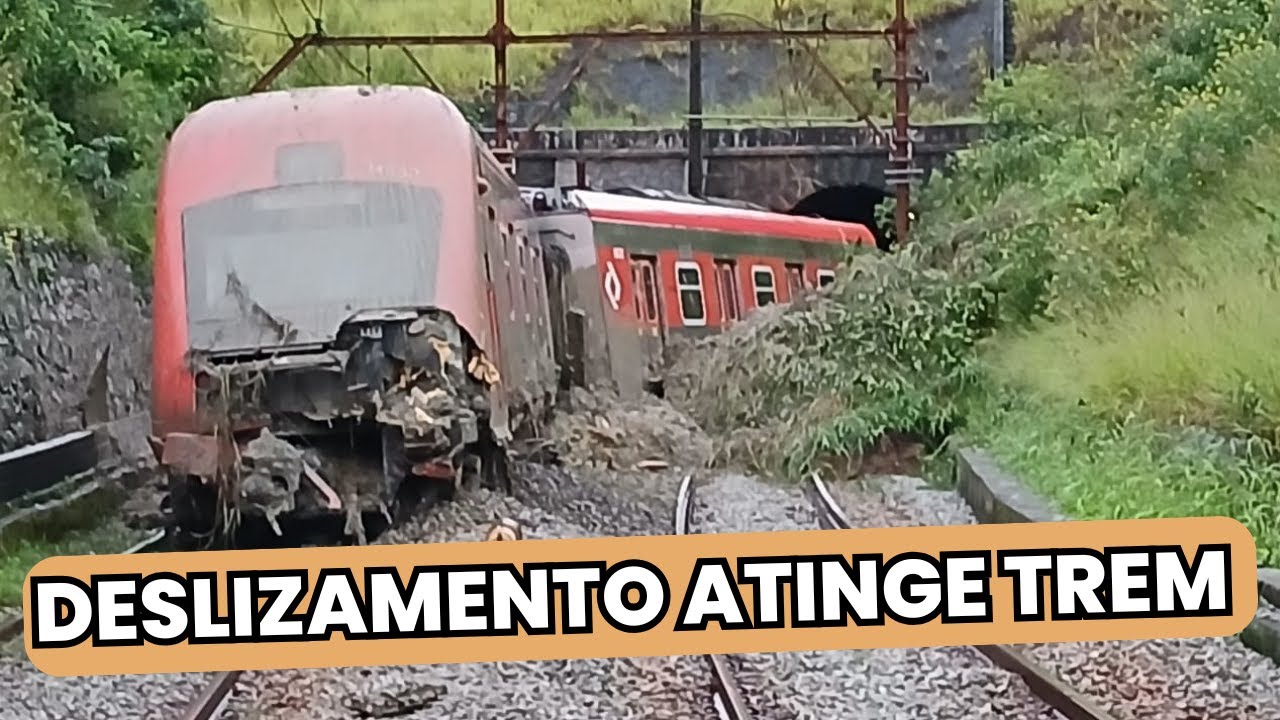 TREM DA CPTM DESCARRILA APÓS DESLIZAMENTO