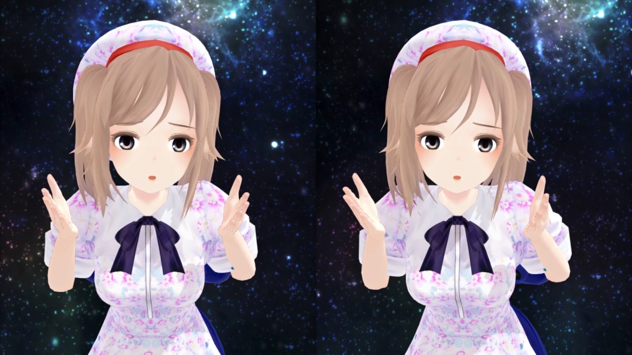 【MMD立体視(平行法)】星に願いを(クランハイル)
