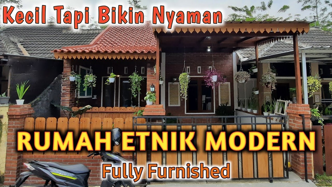 Rumah Kecil Bergaya Etnic Modern dengan desain interior dan furniture yang asyik