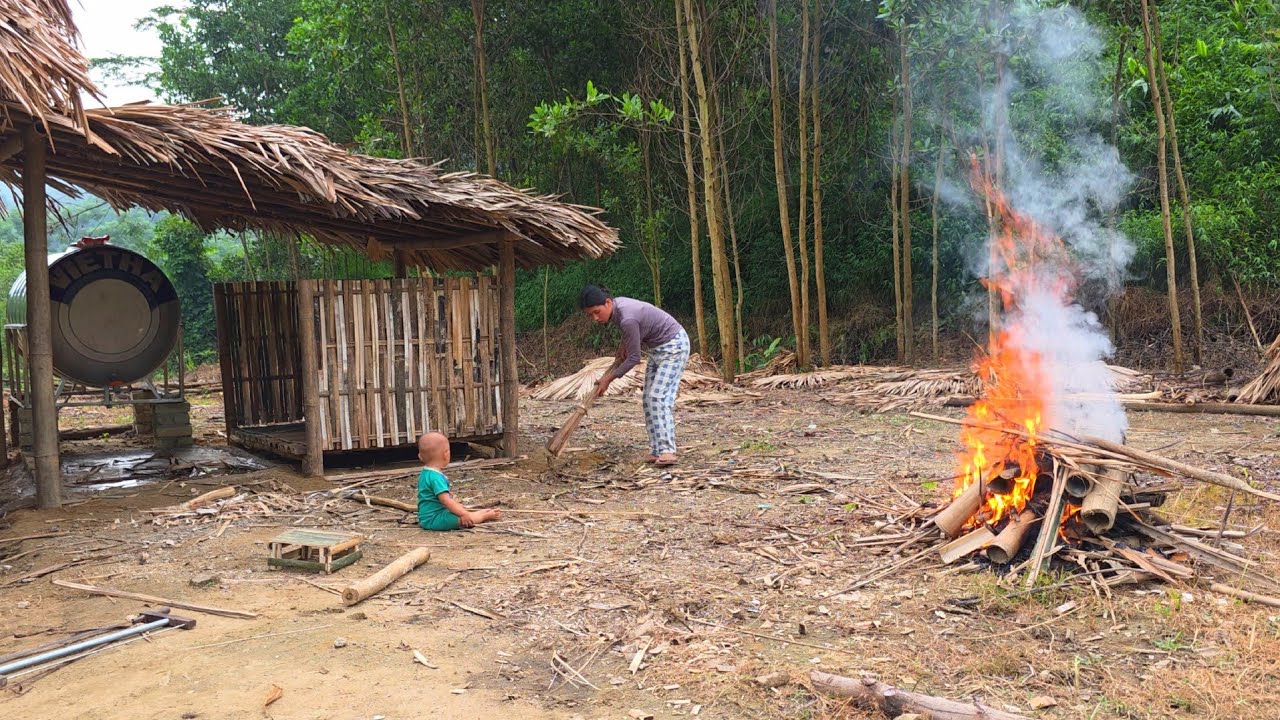 Single Mother Builds Bamboo Bathroom: The Life of Ly Tieu Ca