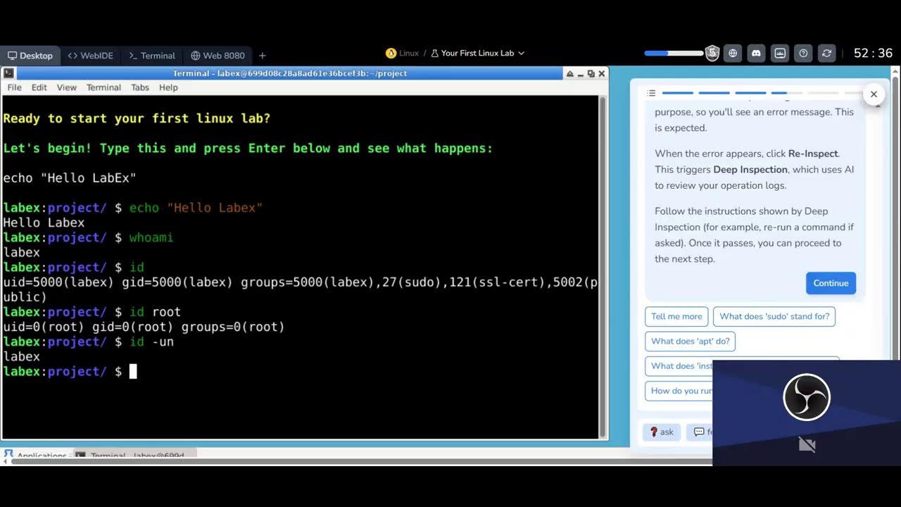 Learn Linux Basics Live PART 1 !!  #devopsengineering  #devopscareer