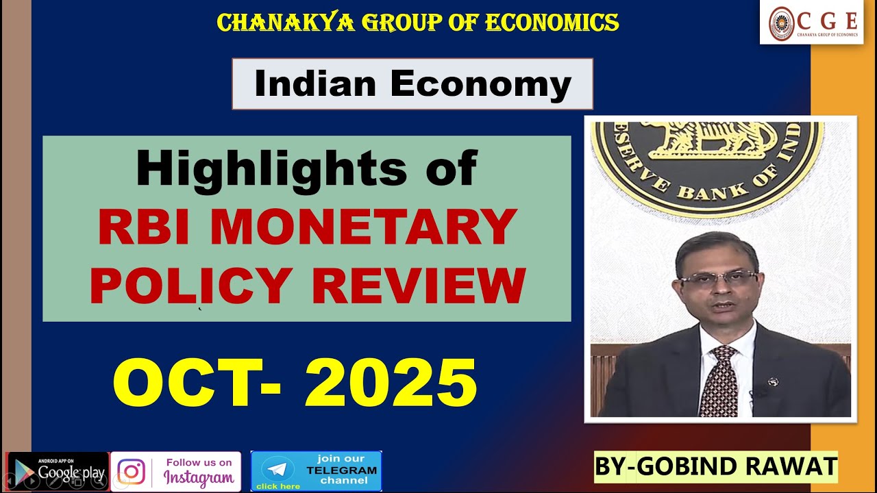 Highlights of RBI MONETARY POLICY REVIEW OCT 2025