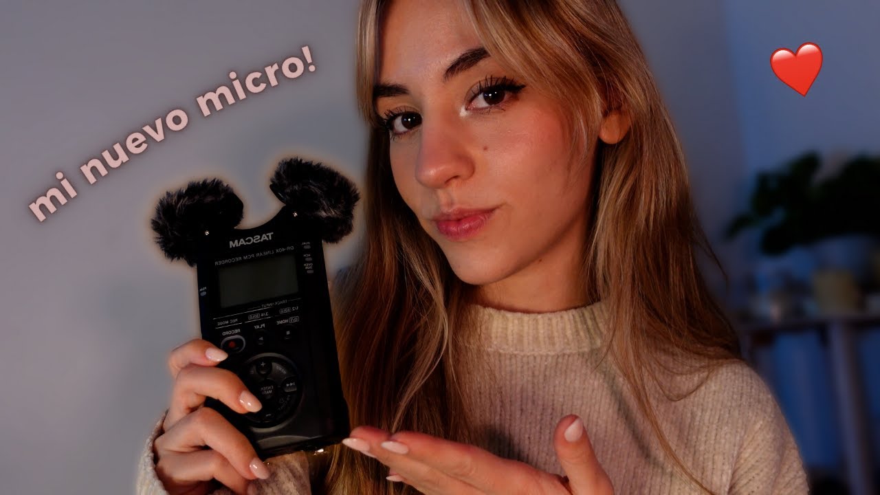 ASMR probando mi nuevo micrófono TASCAM ❤️🎤