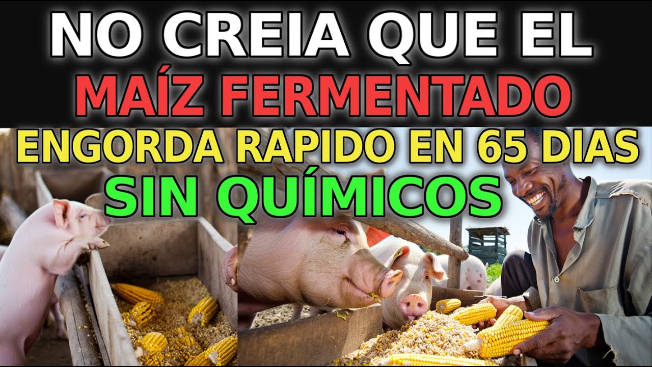 Maíz Fermentado: causaría que mis 6 cerdos engorda rapido en 55 dias sin químicos!