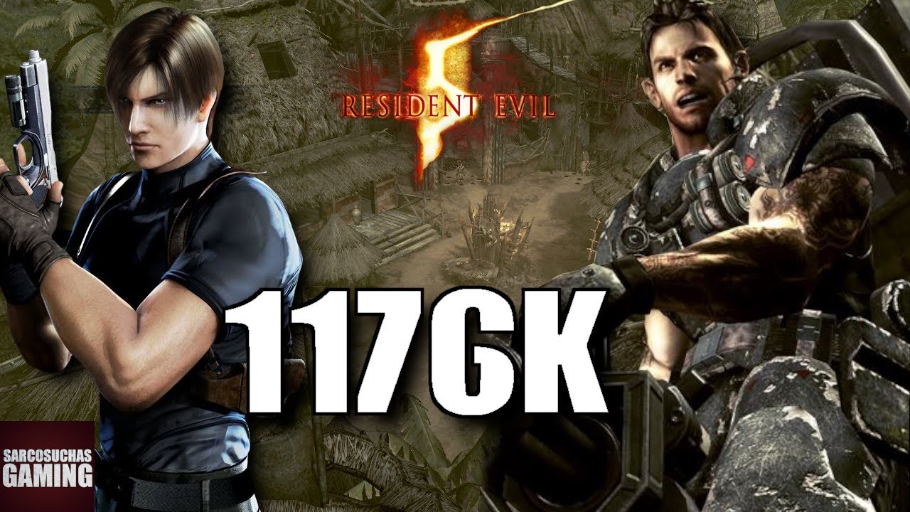 RE5 PC 60fps Mercenaries Reunion - Leon/Chris HM - Village - 1173k