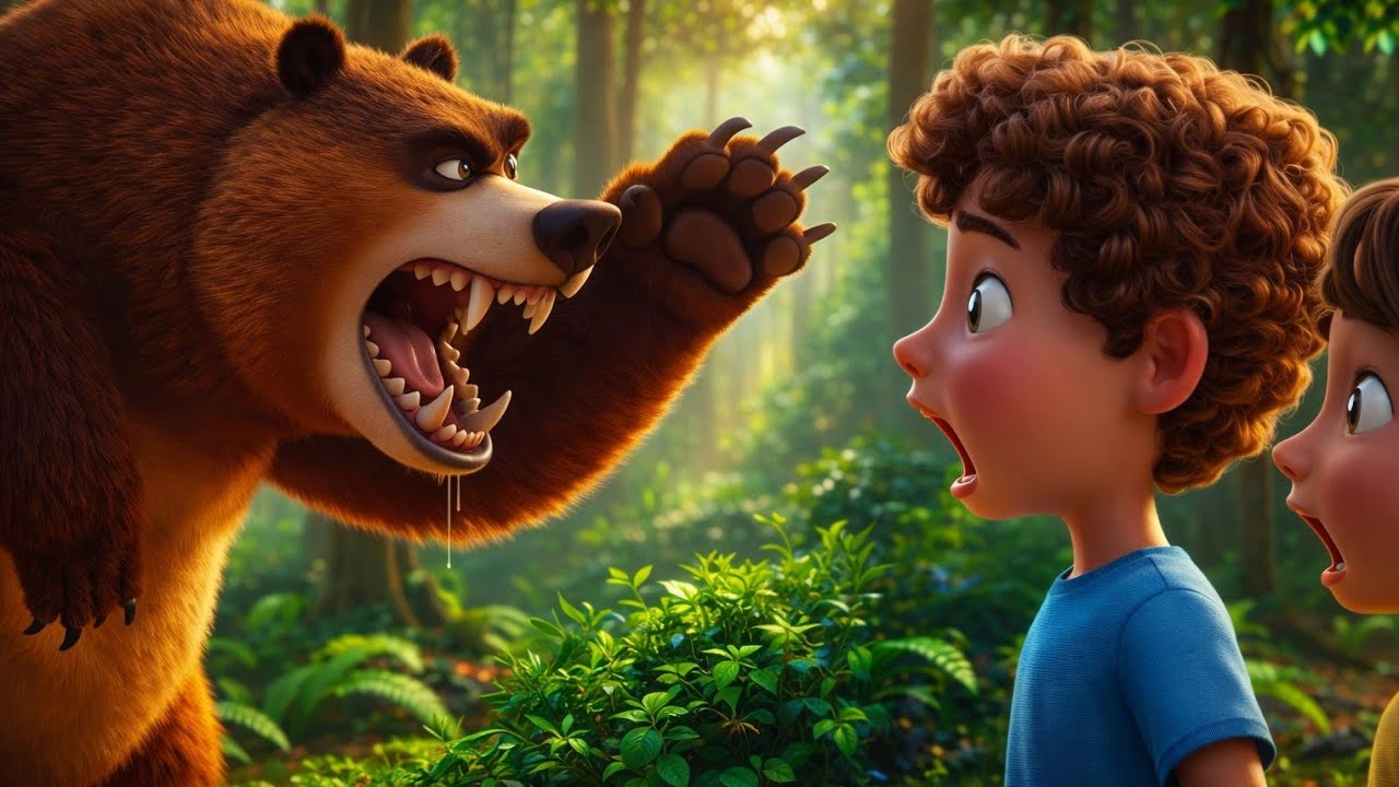The Two Friends & the Hungry Bear 🐻 | Heart Touching Moral Story for Kids | Ultra 4K | Tinky Tales