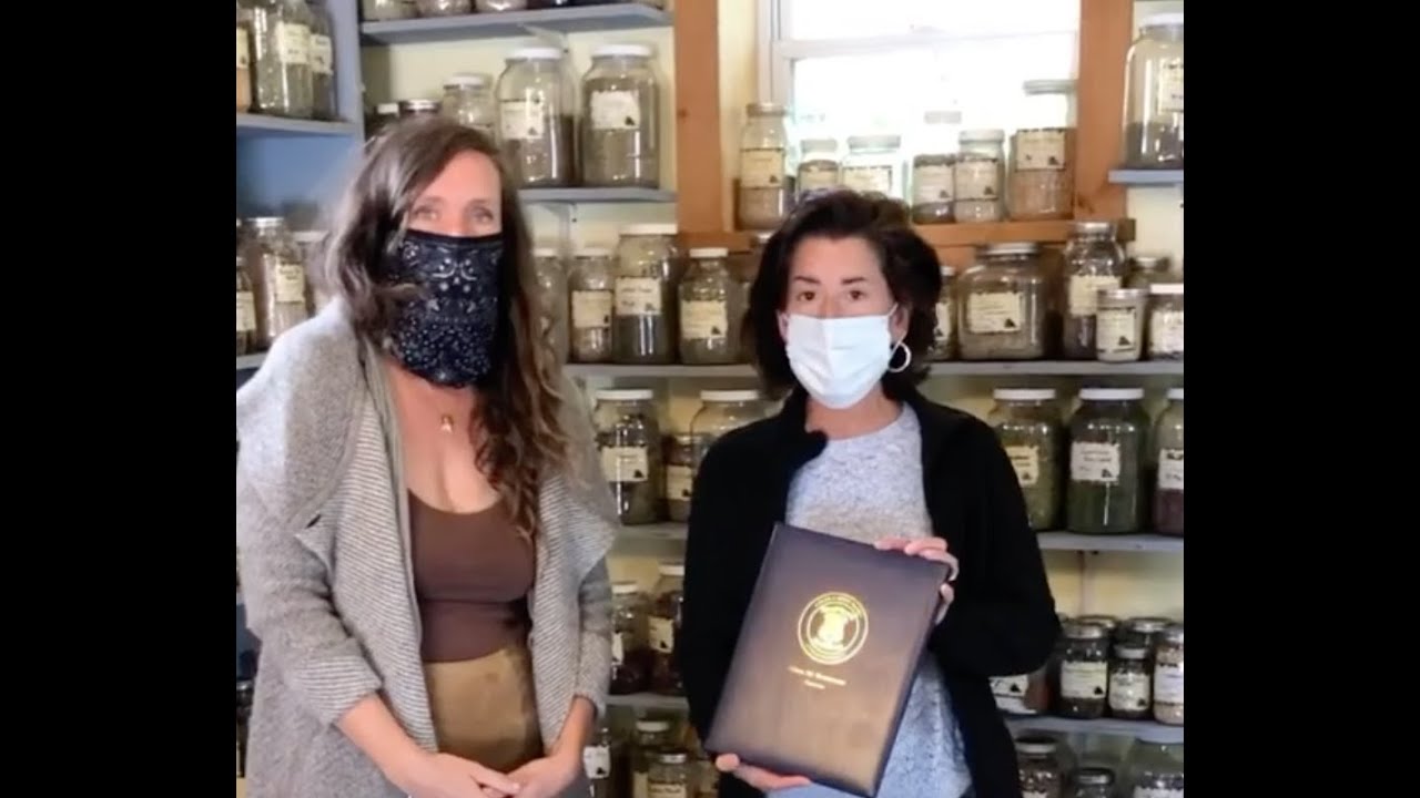 Governor of R.I.  recognizes  herbalist Mary Blue for her work!