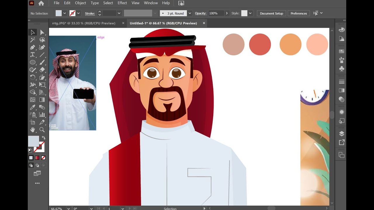 ورشة رسم رقمي لشخصية سعودية