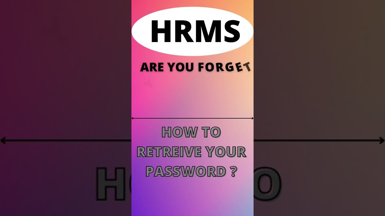 Are you forget your HRMS user ID & password How to retrieve your user ID & Password in HRMS||#shorts