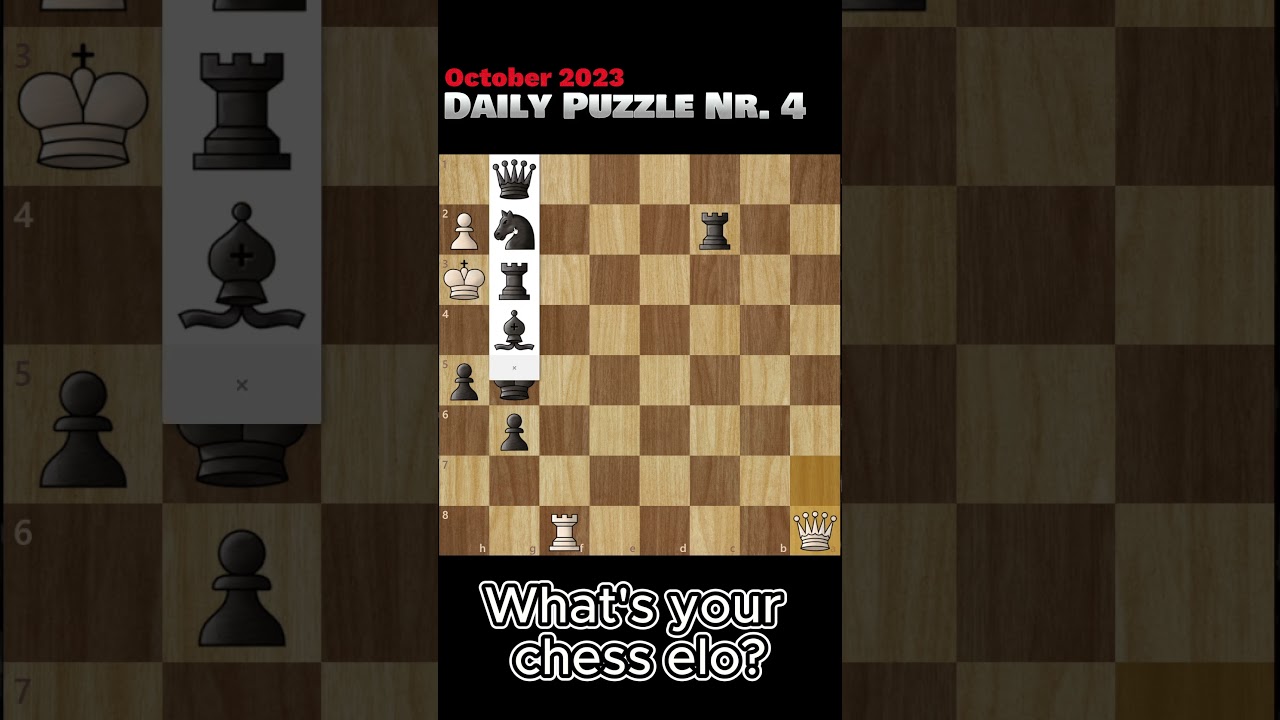 October Daily Puzzle Nr. 4: Knight Underpromotion #chess #shorts #checkmate #chesstactics