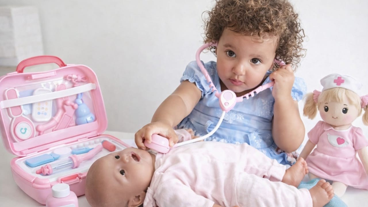 DOUTORA LAVÍNIA CUIDANDO DOS BRINQUEDOS
