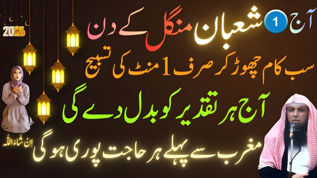 1st Shaban Mangal Ko Sirf 1 Tasbeeh | Rizq & Dolat Ka Bohat Powerful Amal | Qari Shoiab Ahmed Meer