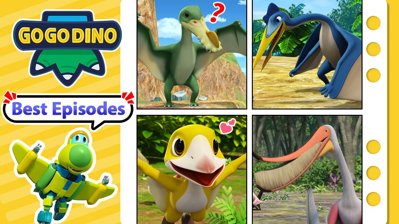 Best Differernt Kinds of Pterosaurs, Quetzalcoatlus + More! | GOGODINO Best Episodes | Kids Cartoon