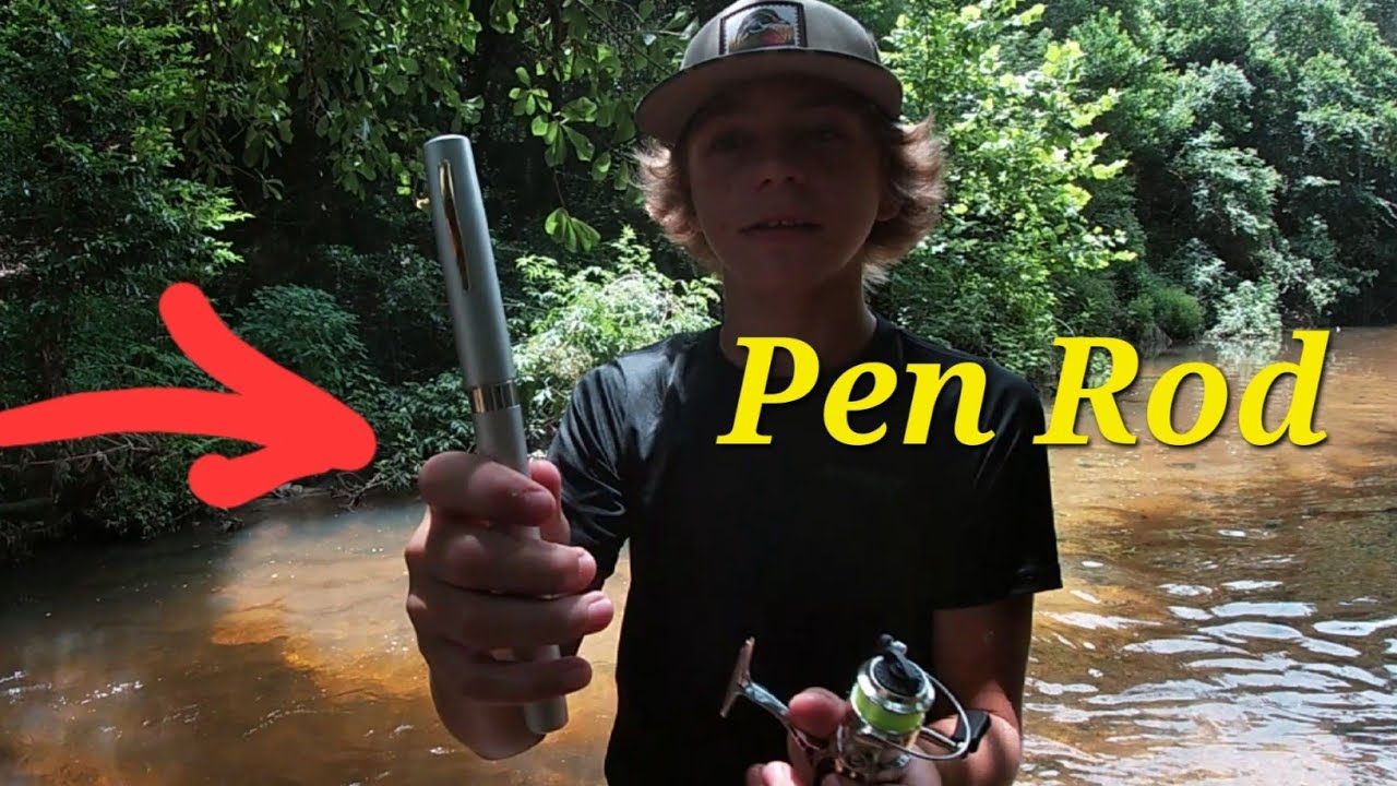 Creek fishing with the smallest rod/reel on the internet...micro pen rod