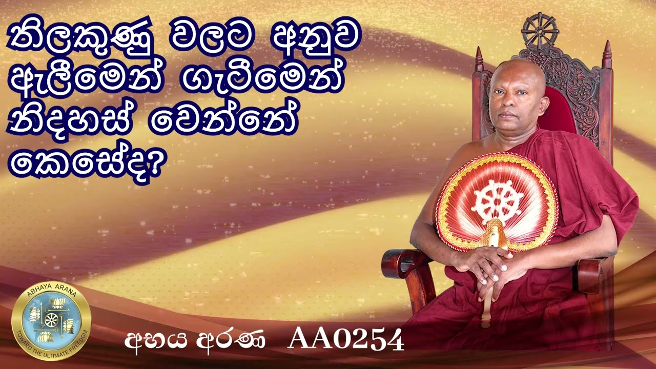 AA0254 තිලකුණු වලට අනුව ඇලීමෙන් ගැටීමෙන් නිදහස් වෙන්නේ කෙසේද?