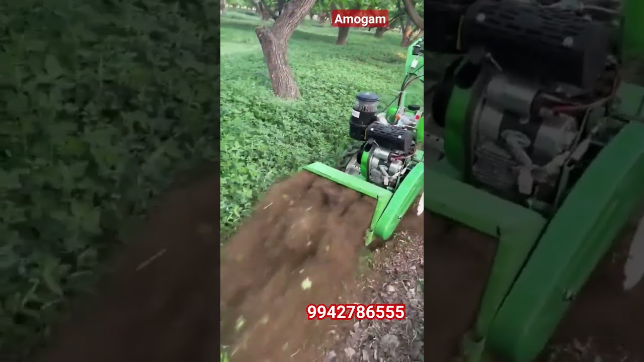 Diesel front rotary power weeder gear drive wheel