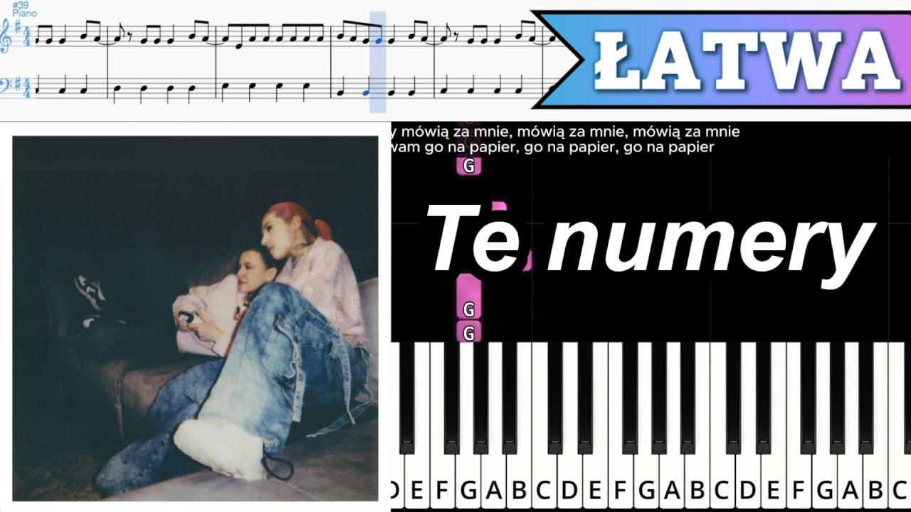 Te numery - Young Leosia, bambi | ŁATWY PIANO TUTORIAL | TEKST + NUTY