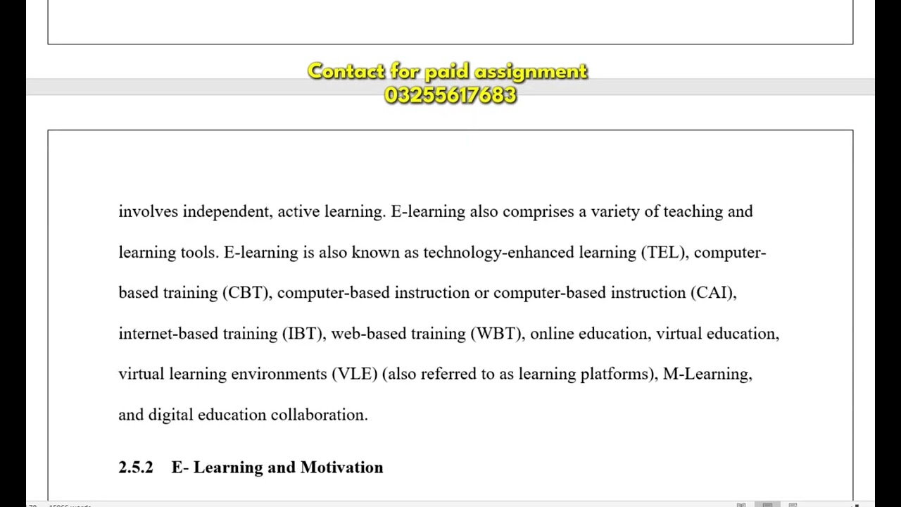 Edu630 assignment no 5 solution Contact for more information 03255617683