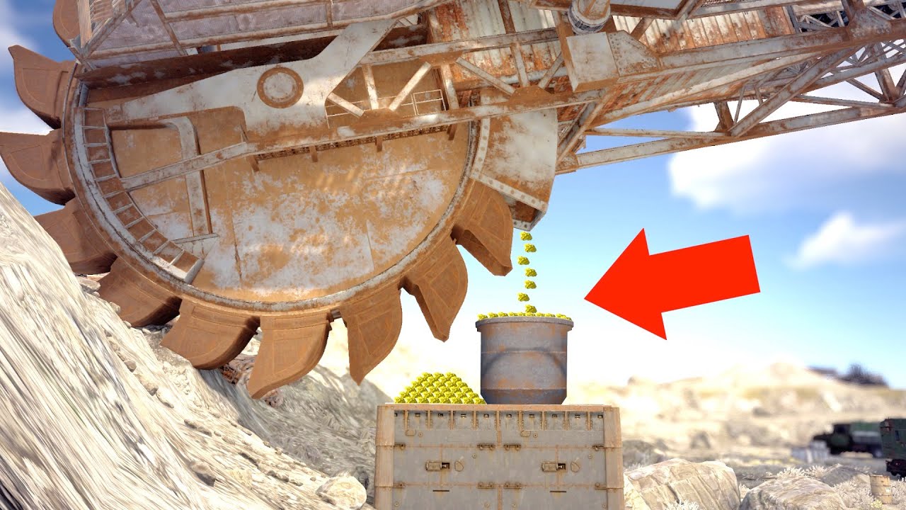 raiding a base HOARDING SULFUR from GIANT EXCAVATOR
