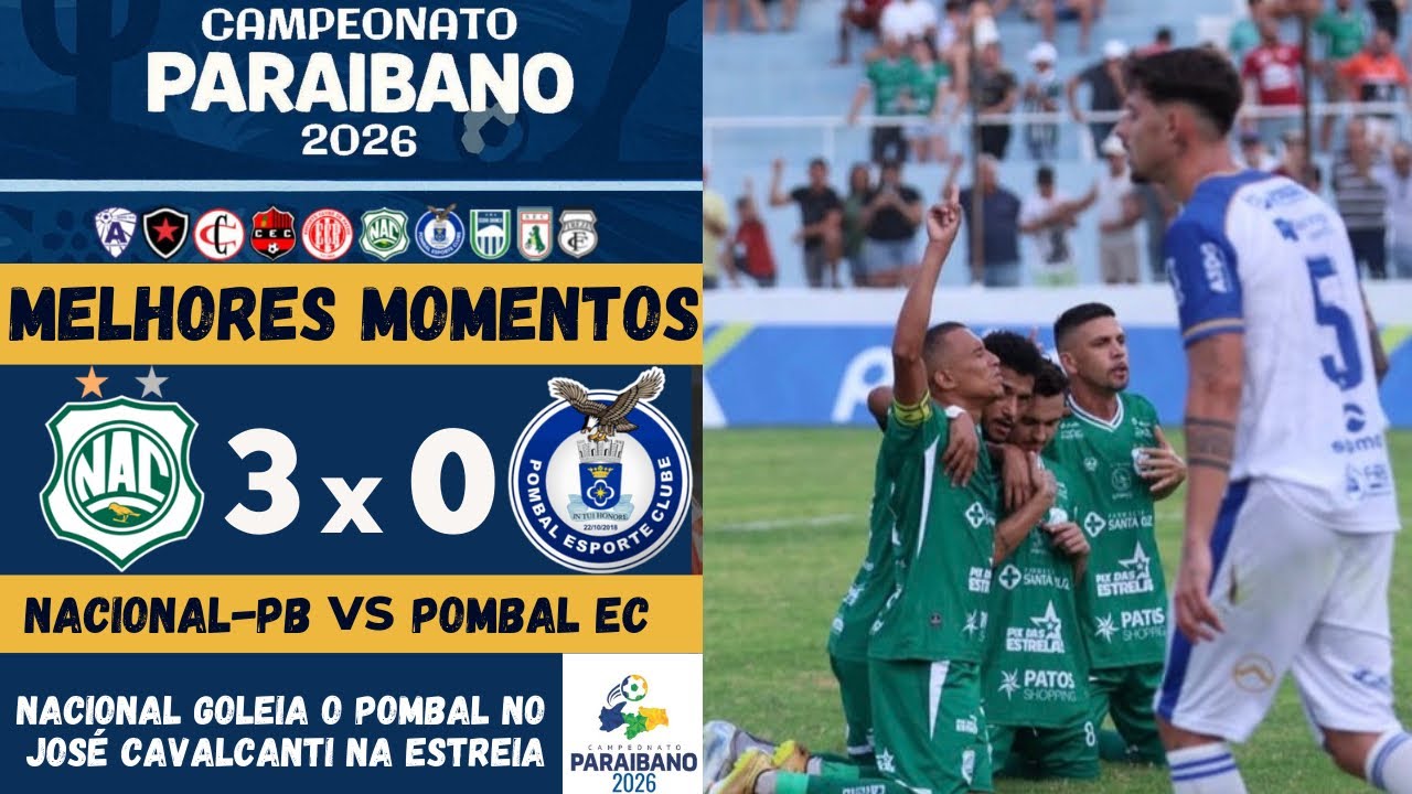 Nacional de Patos vs Pombal | Melhores Momentos | 1ª Rodada | Campeonato Paraibano 2026
