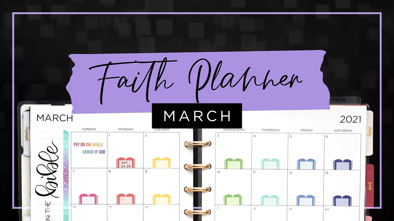 My Rainbow Faith Planner Theme :: March Plan with Me in a Classic Happy Planner Quadrant Layout