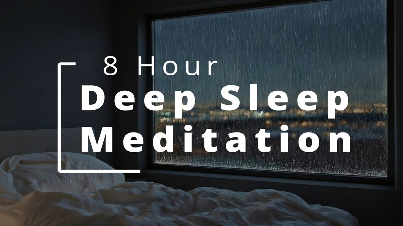 8 Hours Deep Sleep Ambient Music 🌙 Rain on window for  - Fall Asleep Fast Night Ambiance