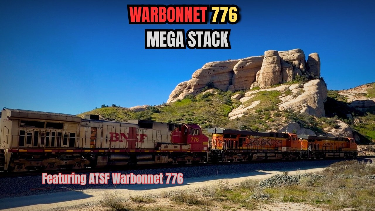 Mega Monster Stack Train at Sullivan’s Curve — Warbonnet 776 Leads the Charge