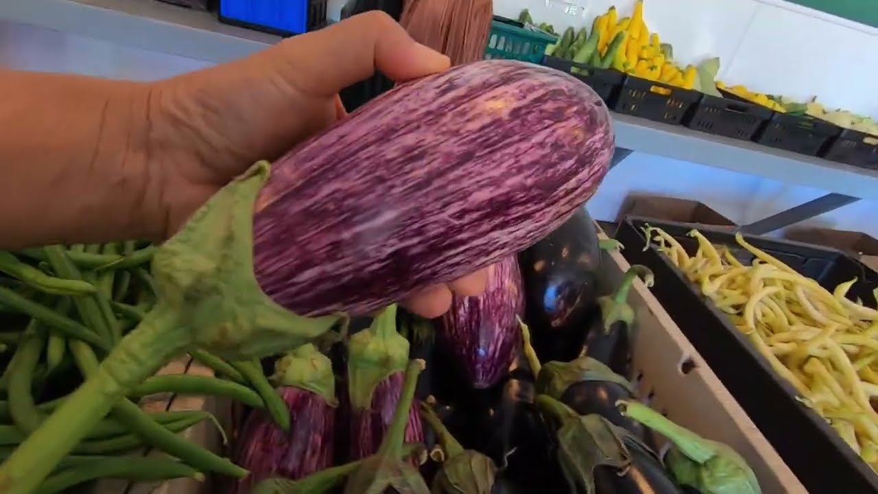 BUYING FRESH PRODUCED FROM A LOCAL FARM MARKET IN CANADA, SIEFFERT'S FARM MARKET, COMOX BC