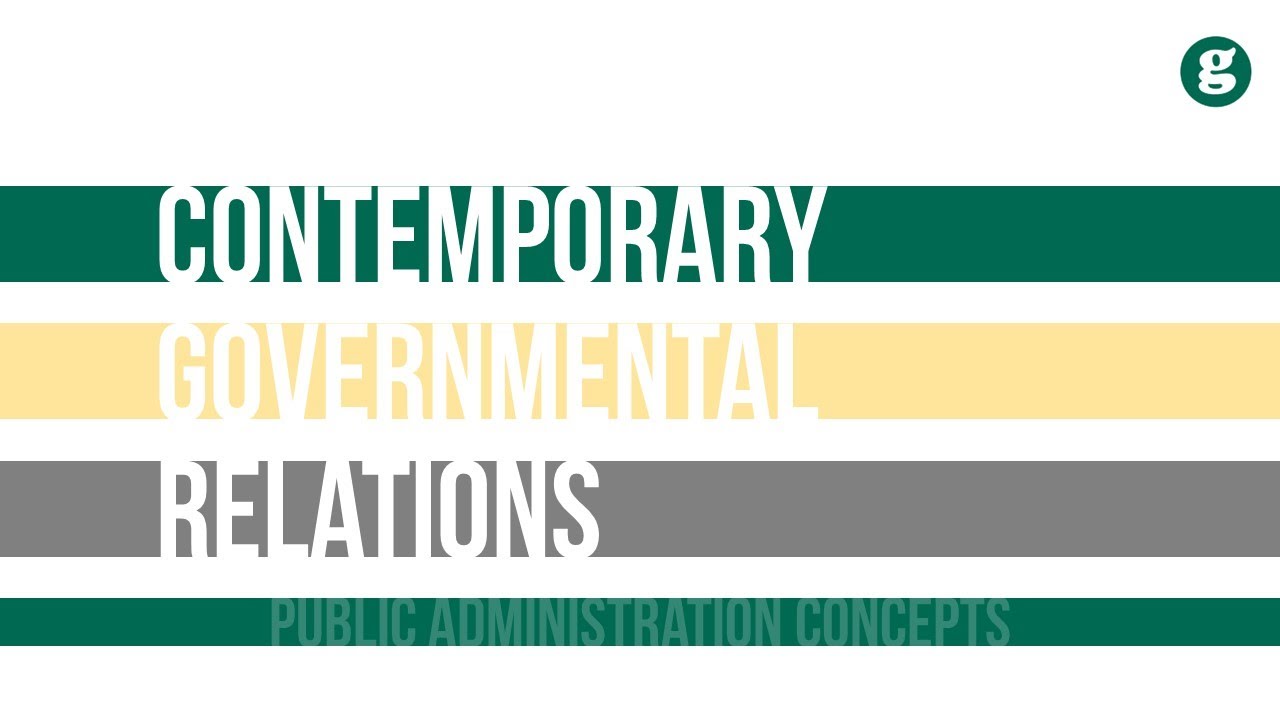 Contemporary Intergovernmental Relations