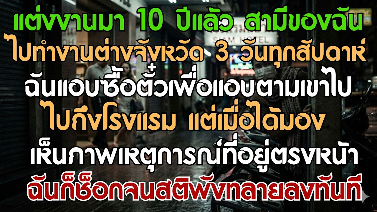แต่งงาน 10 ปี สามีไปทำงานต่างจังหวัด 3 วันทุกสัปดาห์ฉันแอบซื้อตั๋วสะกดรอยตาม