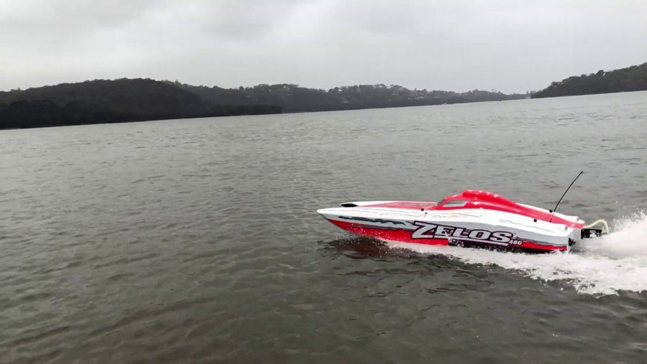 Awesome onboard and chase footage of my RC Proboat Zelos 48g Gas powered Cat