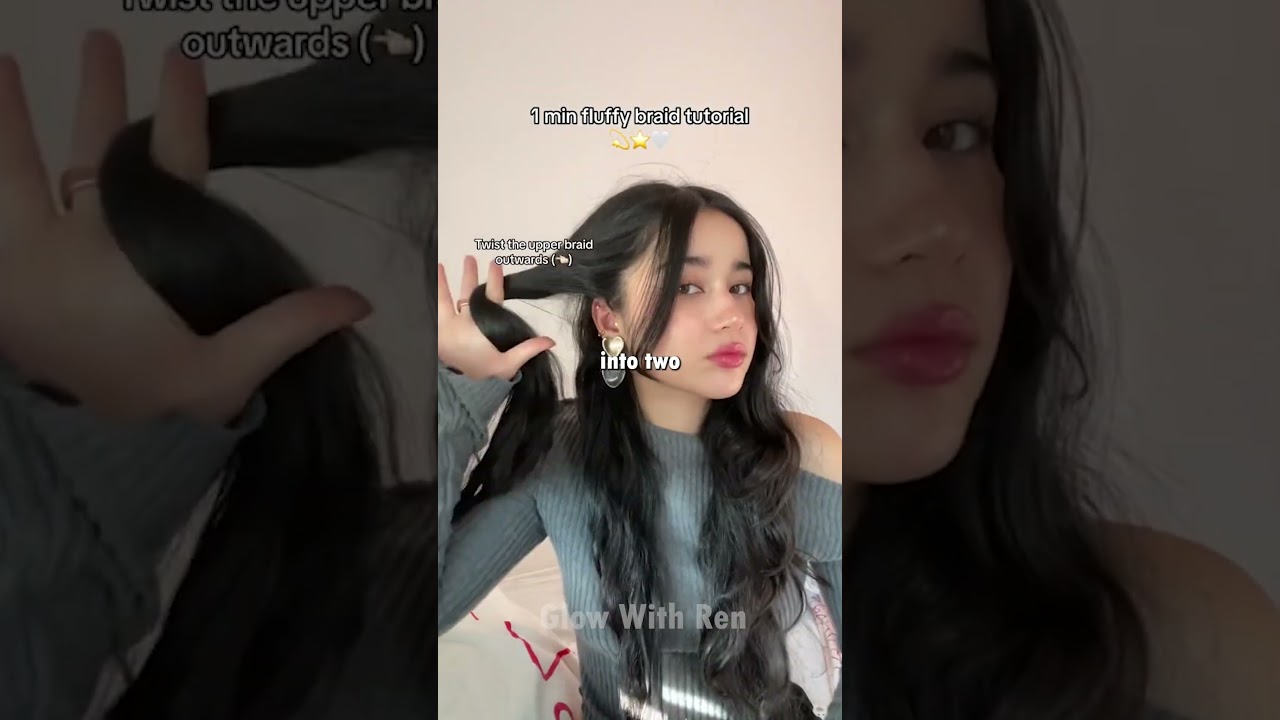 💇‍♀️ 3-минутный лайфхак для волос! Простая коса для ленивых дней ✨.
